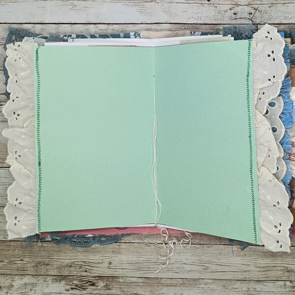 Turquoise Embellished Junk Journal: Flowers, Birds and Butterflies (Laugh) - Picture 12 of 16